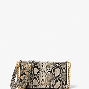 Michael Kors Bryant Small Snake Embossed Leather Convertible Pochette